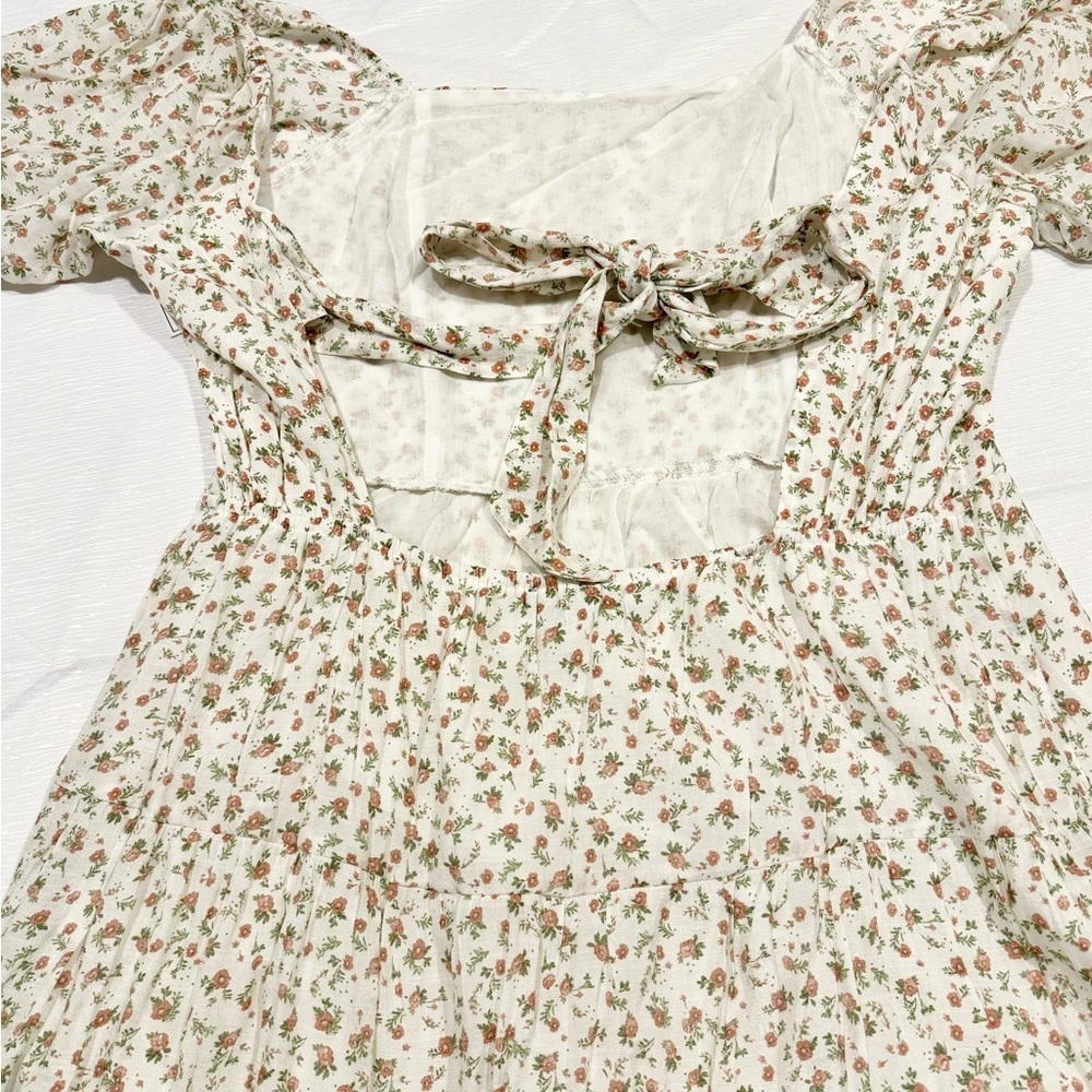 NWT 1STATE Soft Floral Dress Size 2x Off white\cream Plus Size Old Money Summer - Picture 6 of 8